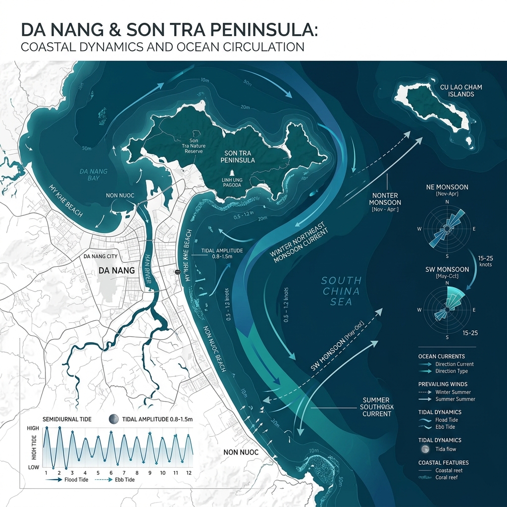Oceanography map of Son Tra Peninsula