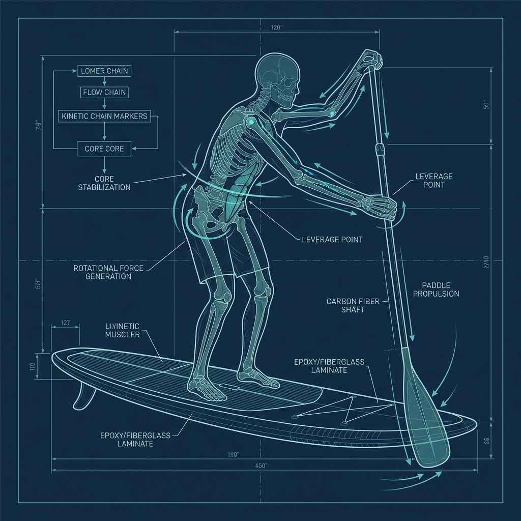 SUP Biomechanics Skeletal Overlay
